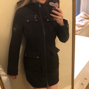 Michael kors jacket black waterproof trench